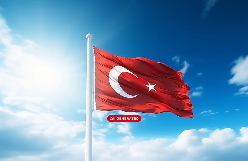 Türkische Flagge (AI GENERATED)